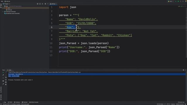 Parsing and converting Json into Objects in Python #JsonParsing смотреть онлайн