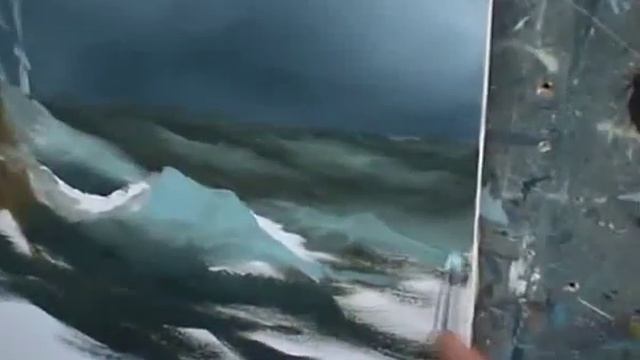 Школа живописи. Рисуем маслом. Волна смотреть онлайн