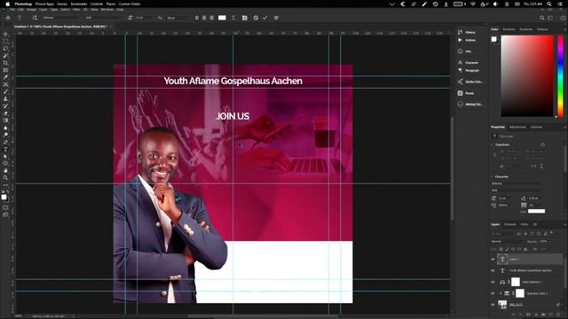 How to make a Simple Online Church flyer with Photoshop смотреть онлайн