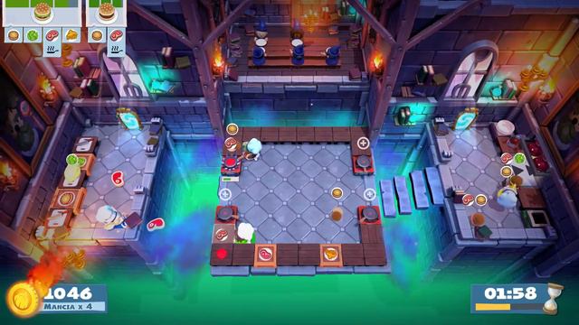 Overcooked 2. (outdated) Story 3-2 | 4P Online Coop 4 Stars | Score: 2334