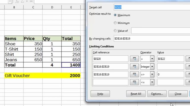 How to use Solver a Powerful tool | Libre Office Calc - 9 | Solver in Libre calc step by step смотреть онлайн