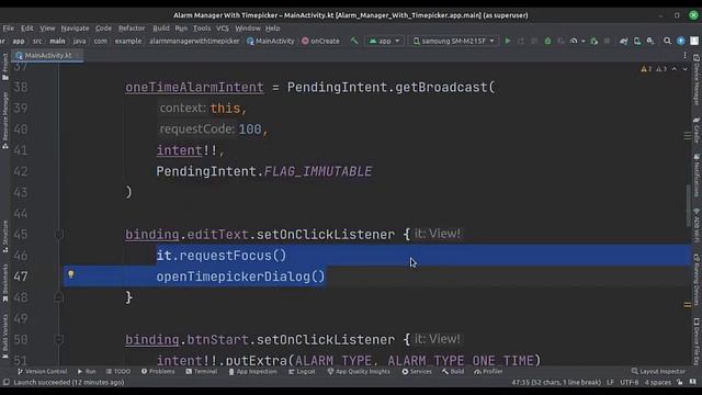 ? ANDROID - ? ALARM MANAGER WITH TIME PICKER ? KOTLIN смотреть онлайн