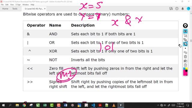 O-Level M3 R5 | Python Identity, Membership and Bitwise Operators Full Explain| Lecture 12 смотреть онлайн