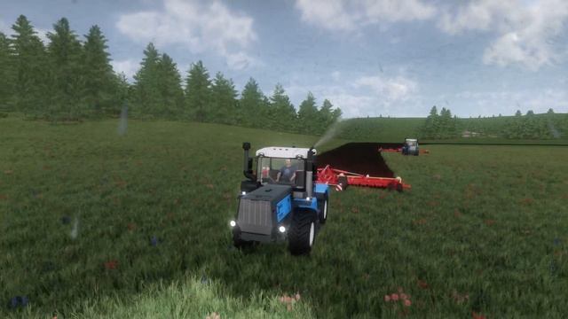 Дискование 10м дистатором на Т-150К (240 л.с) смотреть онлайн