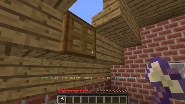 Новогодний паркур в майнкрафте! Ламповое прохождение паркур карты с другом! смотреть онлайн