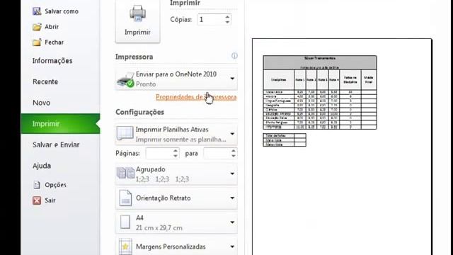10 - Impressão no Microsoft Excel 2010 смотреть онлайн