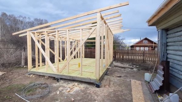 Каркасный гараж своими руками