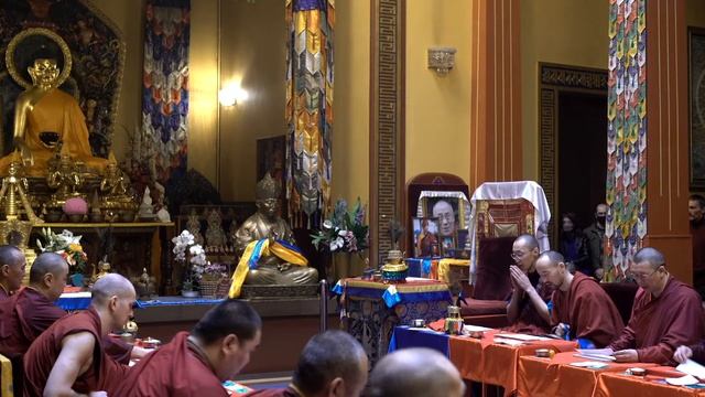 САХЮУСАН: ГОМБО, ЛХАМО, ЖАМСАРАН (дневной хурал) 17.04.22г. смотреть онлайн