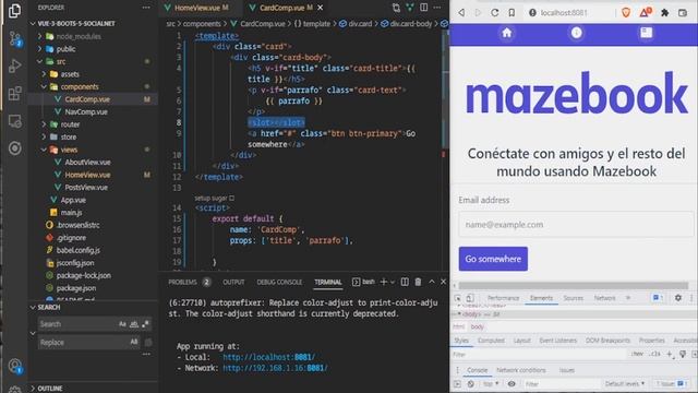 Vue 3 + Bootstrap 5 | Red Social (Español ) | Parte 3 (props, v-if, v-for, v-bind, components) смотреть онлайн