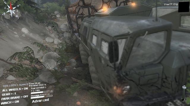 Прохождение карты "Равнины" в игре Spintires #3 смотреть онлайн