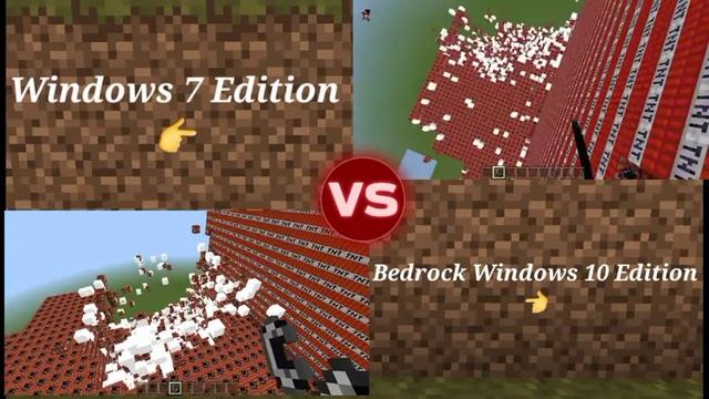 Minecraft Bedrock Windows 7  VS Minecraft Bedrock