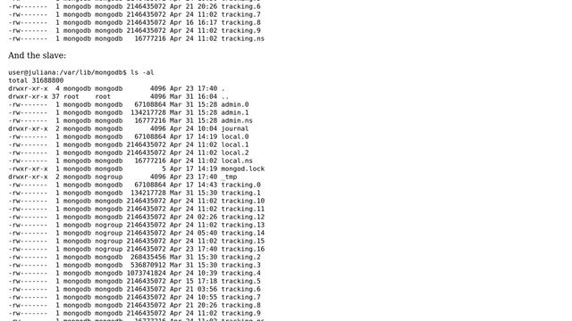 Databases: Mongodb replica sets: why does my master server occupy more disk space than my slave? смотреть онлайн