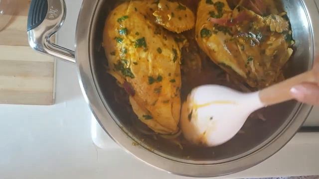 POLLO IN PADELLA CON PATATE E OLIVE (ricetta Facile E Veloce Marocchina/araba)