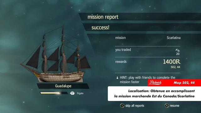 Assassin's Creed IV: Black Flag - Map 502, 44 / Cartes Aux Trésors