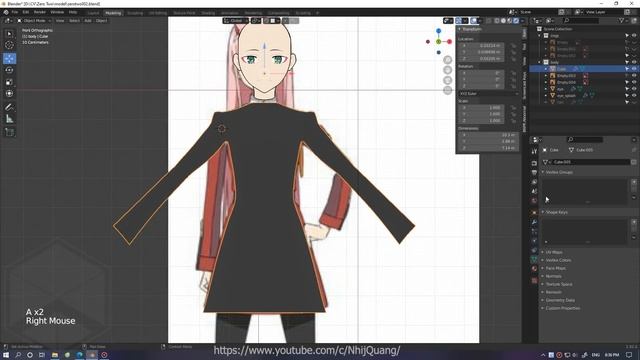 Blender Anime Modeling Zero Two - DARLING in the FRANXX | Nhij Quang смотреть онлайн