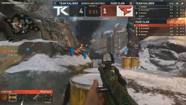 Team Kaliber vs. FaZe Clan | CWL Pro League Stage 2 Playoffs | Day 2 смотреть онлайн