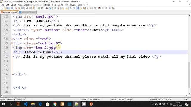 how to create complete bootstrap file through container and jumbotron lecture no 11 part 2 смотреть онлайн