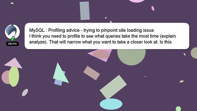 MySQL : Profiling advice - trying to pinpoint site loading issue смотреть онлайн