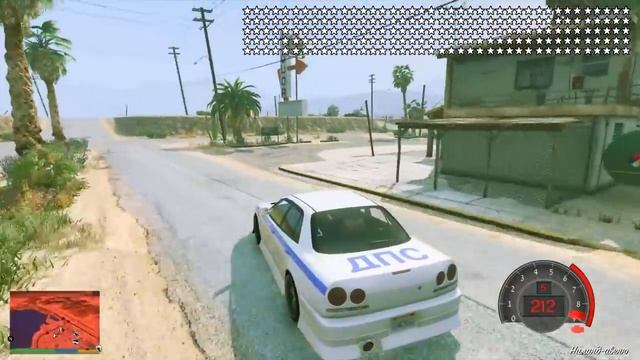GTA 5 МОДЫ 222 ЗВЁЗД РОЗЫСКА !! УГНАЛ РУССКИЙ ДПС НИССАН СКАЙЛАЙН И УСТРОИЛ ПОГОНЮ ОТ ГЛУПЫХ КОПОВ смотреть онлайн