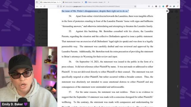 LIVE Petito v Laundrie Civil Case New Motions and Depositions. смотреть онлайн