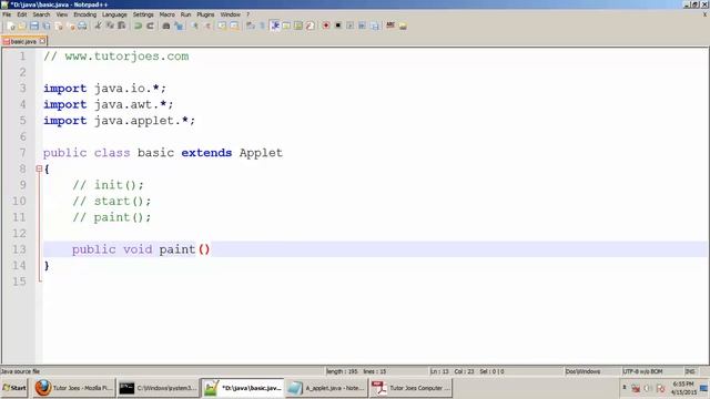 Basic Applet Program In Java Tamil смотреть онлайн