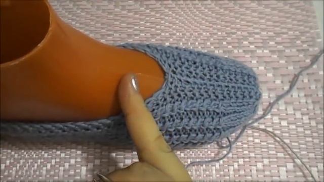 СЛЕДКИ - ТАПОЧКИ МУЖСКИЕ НА 2 СПИЦАХ. САМЫЕ ПРОСТЕЙШИЕ. МАСТЕР КЛАСС. смотреть онлайн
