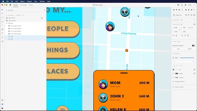 Design a location app using the Fancy Maps Plugin for Adobe XD смотреть онлайн