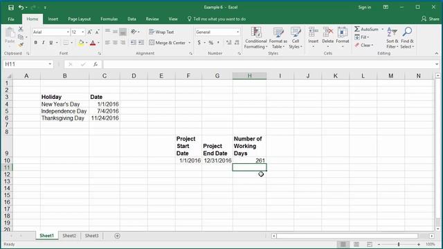 How to Calculate number of Working Days between two Dates in Excel 2016 смотреть онлайн