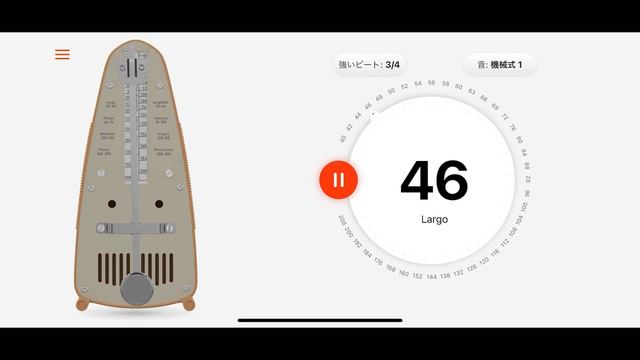 BPM 46 Tempo Metronome（メトロノーム）3拍子 смотреть онлайн