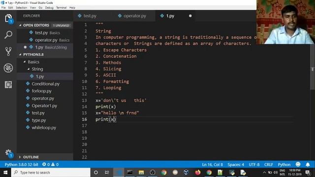 ? Python String Escaping Characters | ?Python for beginners | ?Python complete course in Tamil смотреть онлайн