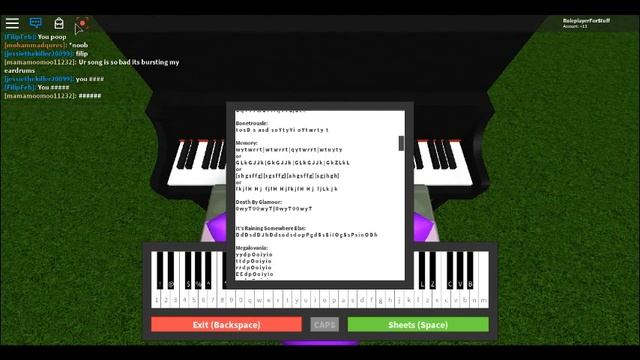 Undertale Songs On Roblox Piano! смотреть онлайн