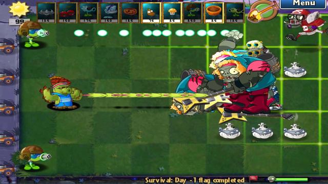 9999 Gatling Pea Cactus vs Gargantuar - Plants vs Zombies 2 смотреть онлайн