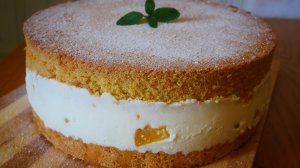 Торт с ТВОРОЖНЫМ СУФЛЕ и КУСОЧКАМИ ПЕРСИКА