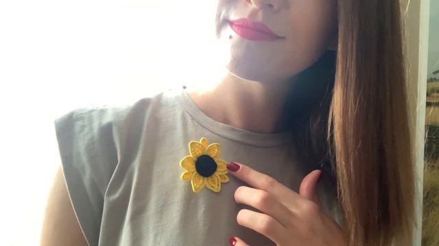 Сутажная брошь Подсолнух / Sunflower brooch смотреть онлайн