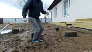 Как построить беседку своими руками одному.  Часть 1.  Фундамент.