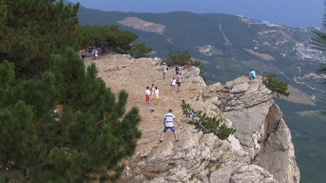 Горы вид море Крым Ай-Петри Free Video