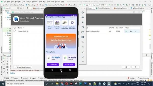 Error Installation did not succeed  The Application count not be installed INSTALL FAILED USER REST