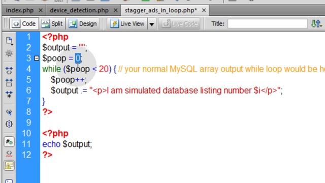 PHP Tutorial Stagger Dynamic Output in a Loop смотреть онлайн