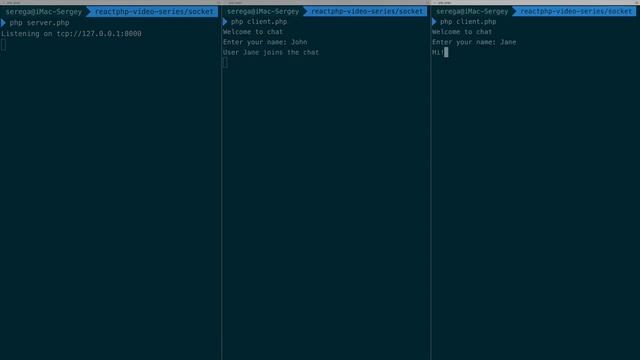 ReactPHP Tutorial #5: Simple Chat With Sockets - Client смотреть онлайн