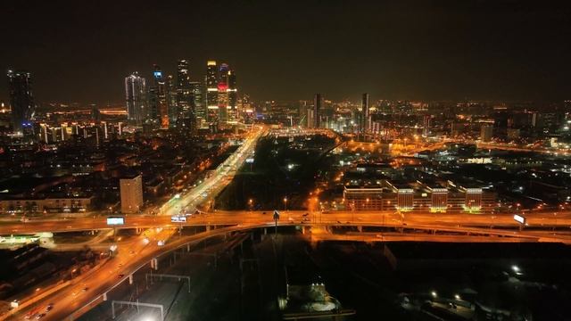 Москва Сити ночью на Мавик 3 23.04.2022 смотреть онлайн