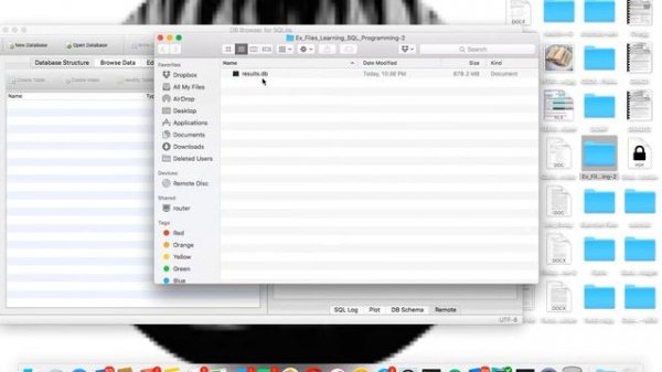 How to open a database file in DB browser SQLite in MAC