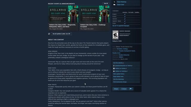 This Stellaris DLC Gave Me A Lung Infection (Toxoids Breakdown) смотреть онлайн