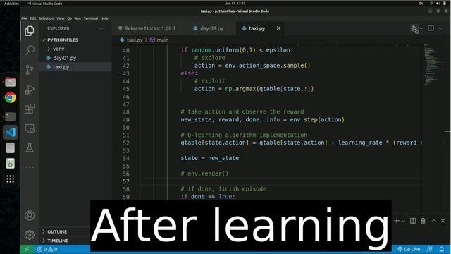 Self-Driving Car with Reinforcement Learning in Python | gym | OpenAI смотреть онлайн
