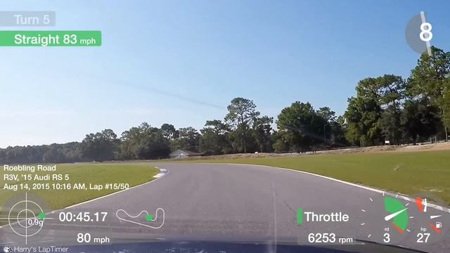 2015 Audi RS5 @ Roebling Road Laptime 1:27.25 смотреть онлайн