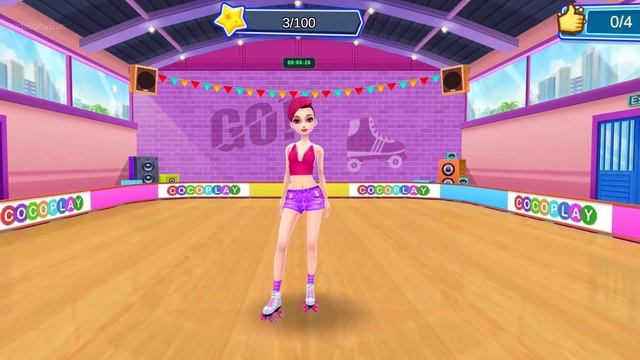 Roller Skating Makeover Girl game: MakeUp, Dress Up, Hairstyles Color & Design Game for girls смотреть онлайн