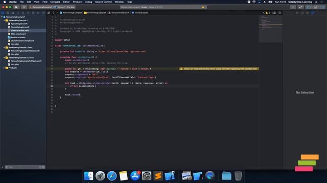 Fetch Data from Server With DataTask in URLSession - Swift #19 - iOS Programming смотреть онлайн