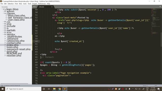 Part 27 - Adding time ago class to blog - OOP PHP PDO - 4K смотреть онлайн