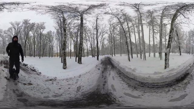 Видео 360￼. VR. ￼Снегопад посреди весны! 29.03.2023. Парк Победы￼. Санкт-Петербург￼. Моноколесо.￼ смотреть онлайн