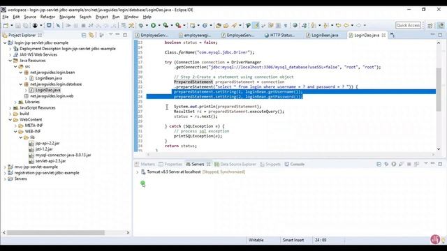 Login Form using JSP + Servlet + JDBC + MySQL Example || How to create a login form смотреть онлайн