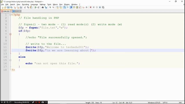 PHP MYSQL Tutorial for beginners in Hindi | LESSON 25 : File Handling In PHP | techedu001 смотреть онлайн